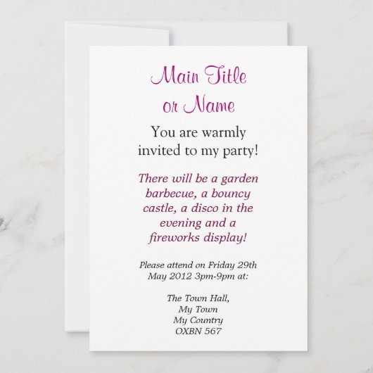 Uitnodiging feestelijke feestdagen (Achterkant)