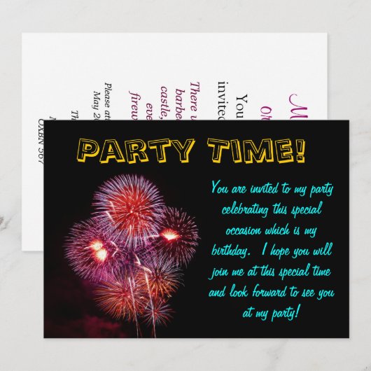 Uitnodiging feestelijke feestdagen (Voorkant / Achterkant)