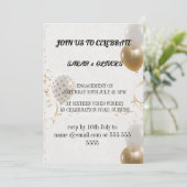 Uitnodiging Feestelijke Verloving Template, Hand g (Staand voorkant)