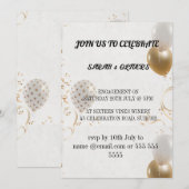 Uitnodiging Feestelijke Verloving Template, Hand g (Voorkant / Achterkant)