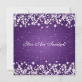 Uitnodiging Feestje Elegante Glans Aangepaste Paar (Achterkant)