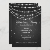 Uitnodiging feestje Elegante glinsterende ketting  (Voorkant / Achterkant)
