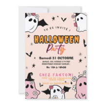 Uitnodiging Feestje Halloween Meisjesachtig Meisje