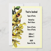 Uitnodiging Feestje - Orchidee Ontwerp (Voorkant)