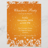 Uitnodiging feestje Tangerine Elegant Winter Sfeer (Voorkant / Achterkant)