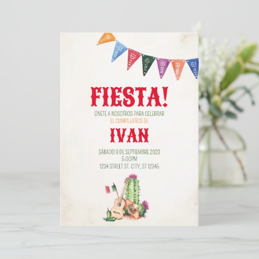 UITNODIGING FIESTA MEXICANA (Staand voorkant)