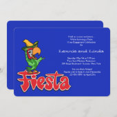 Uitnodiging Fiesta Papegaai (Voorkant / Achterkant)