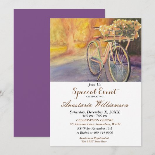 UITNODIGING Fietsevenement in het park (Voorkant / Achterkant)