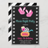 Uitnodiging film slaapfeestje (Voorkant / Achterkant)