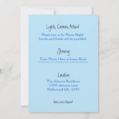 Uitnodiging filmacht Clapboard (blauw) (Achterkant)