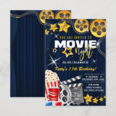 Uitnodiging filmavond, Filmverjaardagsfeest (Voorkant / Achterkant)