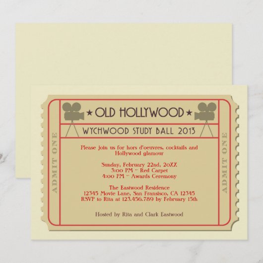 Uitnodiging filmkaartenuitreiking (Voorkant / Achterkant)