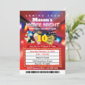 Uitnodiging filmliefdadigheidsfeest (Staand voorkant)