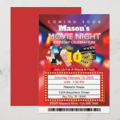 Uitnodiging filmliefdadigheidsfeest (Voorkant / Achterkant)