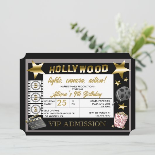 Uitnodiging filmpartij (Staand voorkant)