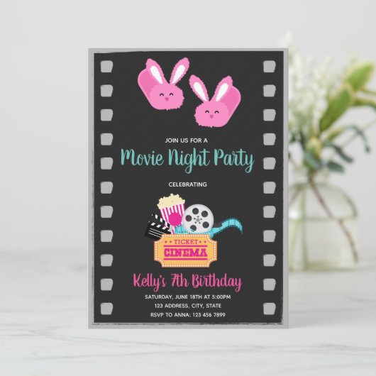 Uitnodiging filmslummer (Staand voorkant)