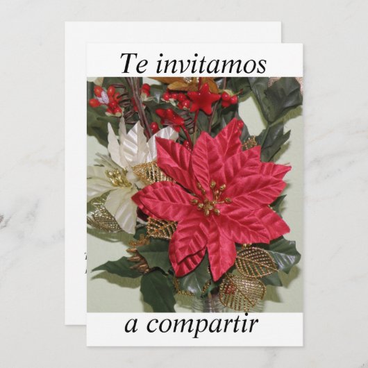 Uitnodiging fista de Navidad (Voorkant / Achterkant)