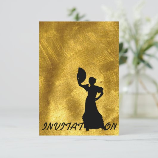 Uitnodiging Flamenco (Staand voorkant)