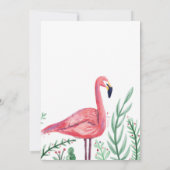 Uitnodiging Flamingo BIRTHDAY-partij (Achterkant)