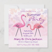 Uitnodiging Flamingos Party (Voorkant)