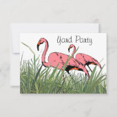 Uitnodiging Flamingos Yard (Voorkant)