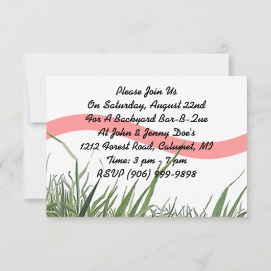 Uitnodiging Flamingos Yard (Achterkant)