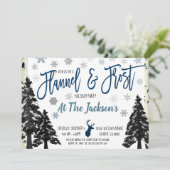 Uitnodiging Flannel en Winterfeest (Staand voorkant)