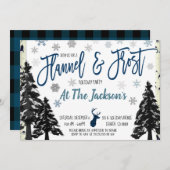 Uitnodiging Flannel en Winterfeest (Voorkant / Achterkant)