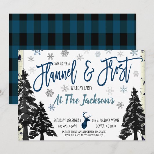 Uitnodiging Flannel en Winterfestijn (Voorkant / Achterkant)
