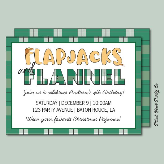 Uitnodiging Flapjacks & Flanellen Feest
