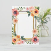 Uitnodiging -  Flowers (Staand voorkant)