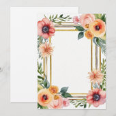 Uitnodiging -  Flowers (Voorkant / Achterkant)