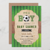 Uitnodiging football baby shower (Voorkant / Achterkant)