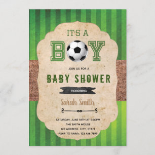 Uitnodiging football baby shower