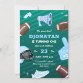 Uitnodiging football eerste verjaardag (Voorkant)