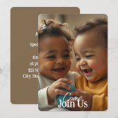 Uitnodiging Foto en tekst toevoegen (Voorkant / Achterkant)