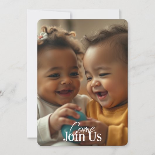 Uitnodiging Foto en tekst toevoegen (Voorkant)