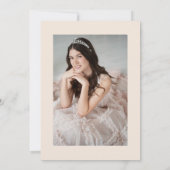Uitnodiging Foto Prinses vlinders sweet 16 (Achterkant)
