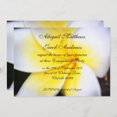 Uitnodiging Frangipani Flowers Engagement Party (Voorkant / Achterkant)