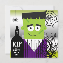 Uitnodiging Frankenstein Halloween Party