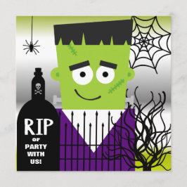 Uitnodiging Frankenstein Halloween Party