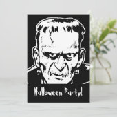 Uitnodiging Frankenstein Halloween Party (Staand voorkant)
