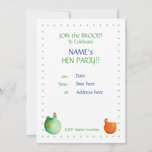 Uitnodiging Franse Hens-partij (Achterkant)