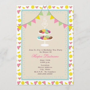 Uitnodiging Franse Macarons Birthday