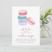 Uitnodiging Franse Macarons Sweet Sixteen (Staand voorkant)