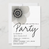 Uitnodiging Franse partij Anemone Flower Party (Voorkant)