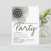 Uitnodiging Franse partij Anemone Flower Party (Staand voorkant)