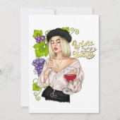 Uitnodiging Franse Wine Woman Bachelorette (Voorkant)