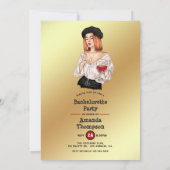 Uitnodiging Franse Wine Woman Bachelorette (Achterkant)