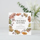 Uitnodiging Friendsgiving Thanksgiving Feest (Staand voorkant)